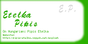 etelka pipis business card